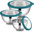 LIANYU Stainless Steel Metal Mixing Bowls, 3 Packs Nesting Bowl by LIANYU