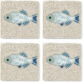 Coaster Set of 4, Handmade Beaded Bar Drink Tabletop Protection Coasters by byHomeDecorativeProduct