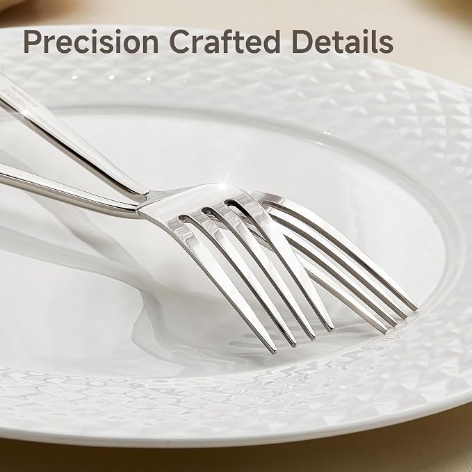 12-Piece Salad Fork Set, 18/10 Stainless Steel Dessert Forks | Mirror Polished - Image 3