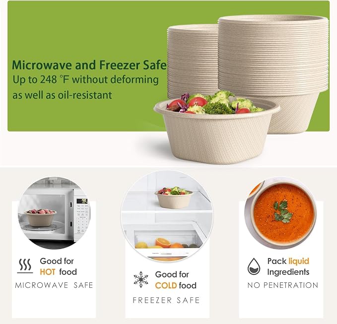 32 Ounce Large Paper Bowls Disposable Soup Bowl Disposable Heavy Duty - Image 4