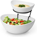 MALACASA 2 Tier Chip and Dip Serving Set by MALACASA