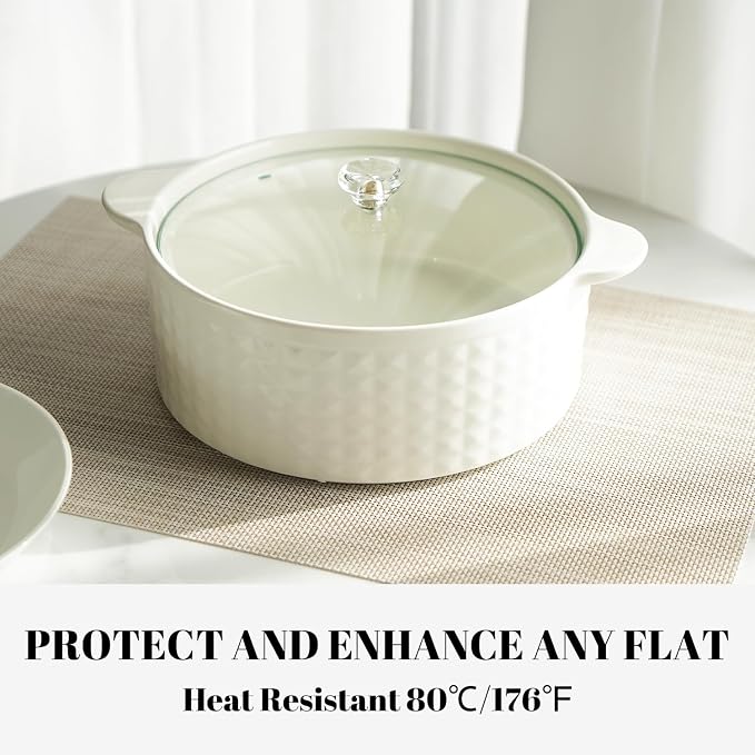 Placemats Set of 4 Vinyl/Plastic Woven Place Mats - Image 4
