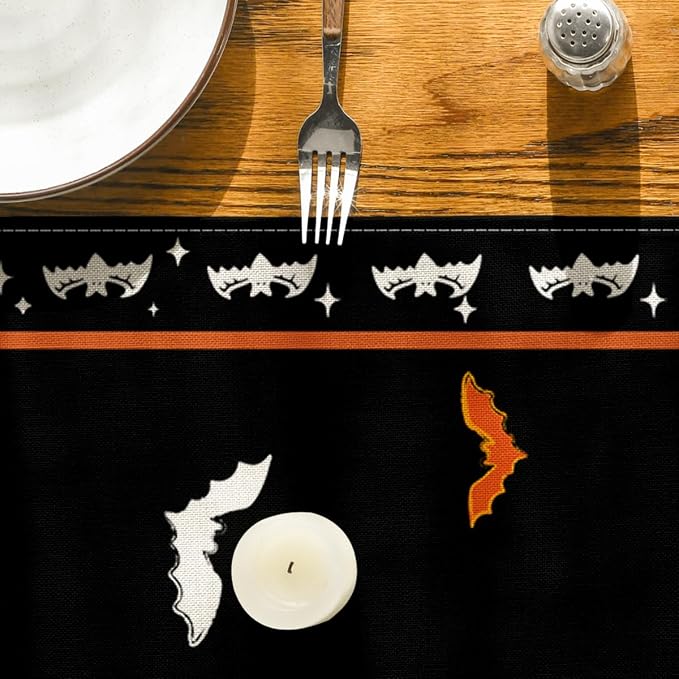 Artoid Mode 210 GSM Halloween Table Runner 13x120 Inch Home Party Decor | - Image 7