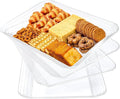 SUT 4-Pack Clear Serving Trays for Entertaining, Reusable Plastic Trays for by SeeYouTomorrow