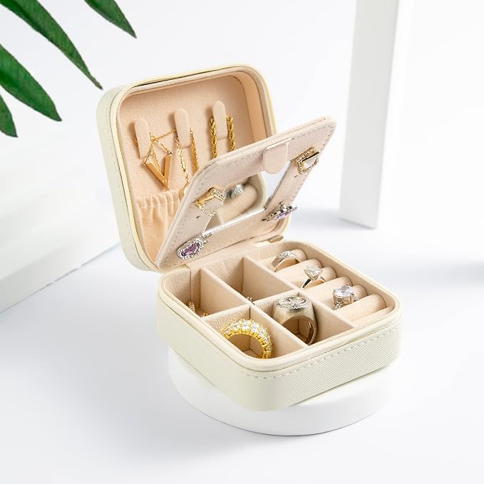 KElofoN Travel jewelry case Travel jewelry box Travel Jewelry Organizer Small - Image 6