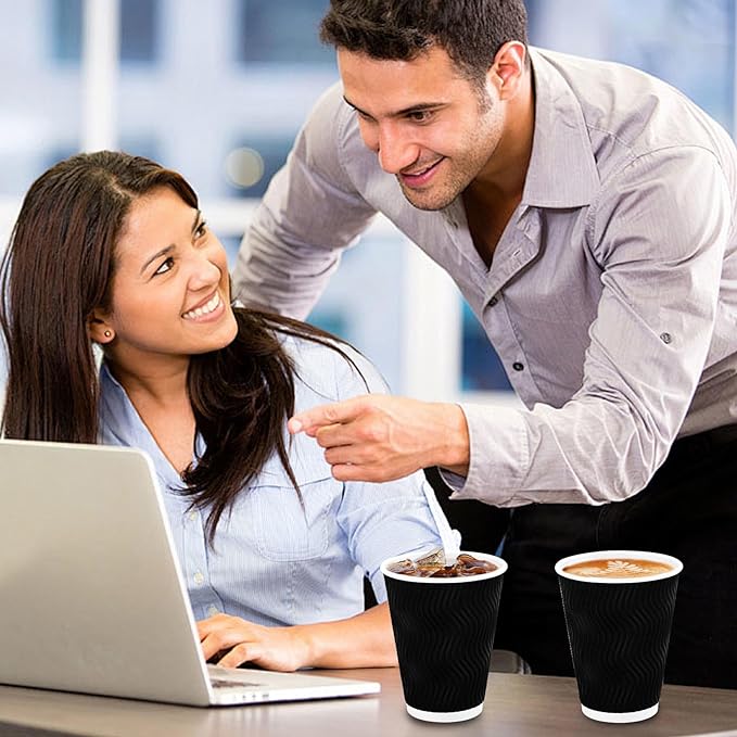 Lamosi 500 Pack Coffee Cups 12 oz, Disposable Paper Coffee Cups No Lids | - Image 4