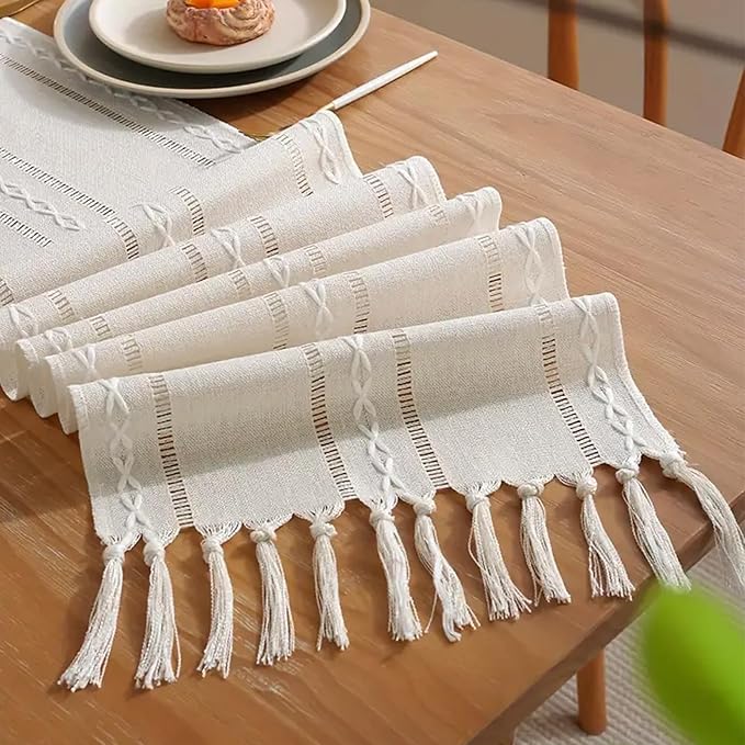 White Table Runners 90 Inches Long by Niviy
