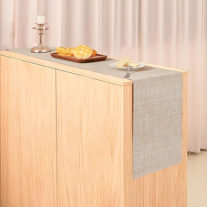 Table Runner 55 Inches Long, Vinyl Woven Heatproof Table Runners | Washable - Image 6