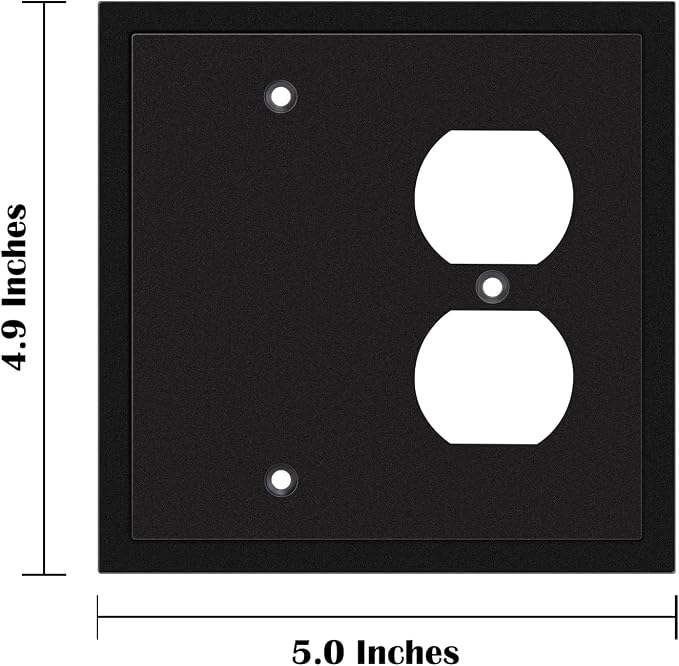 Modern Edge Decorative Wall Plate Switch Plate Outlet Cover, Durable Solid Zinc - Image 3