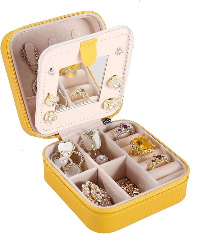 KElofoN Travel jewelry case Travel jewelry box Travel Jewelry Organizer Small by KElofoN