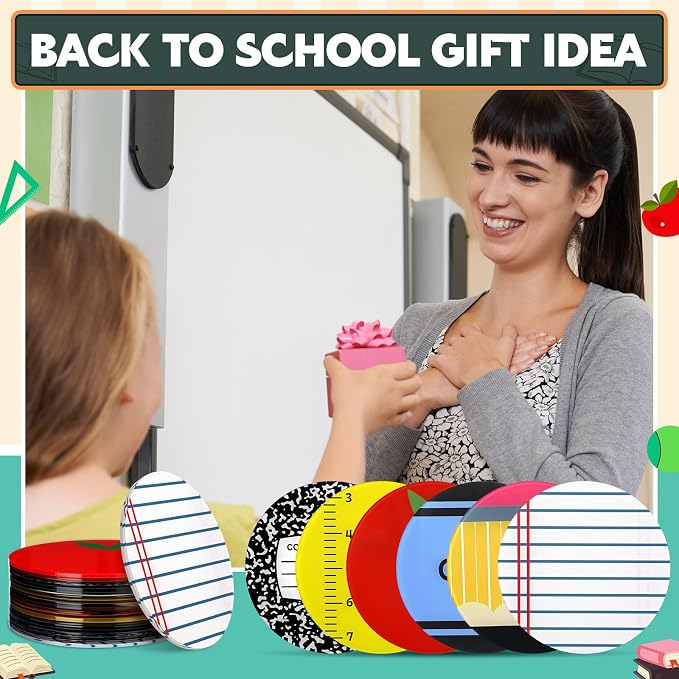 Qinyoung 6 Pcs Back to School Teacher Gifts Bulk Acrylic Pencil Crayon Drink - Image 6