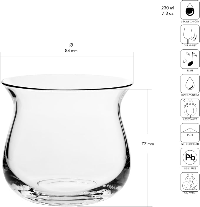 Krosno Spirit Tasting Glasses, 7.78 Fl Oz, Mixology Collection, Gift Idea - Image 2