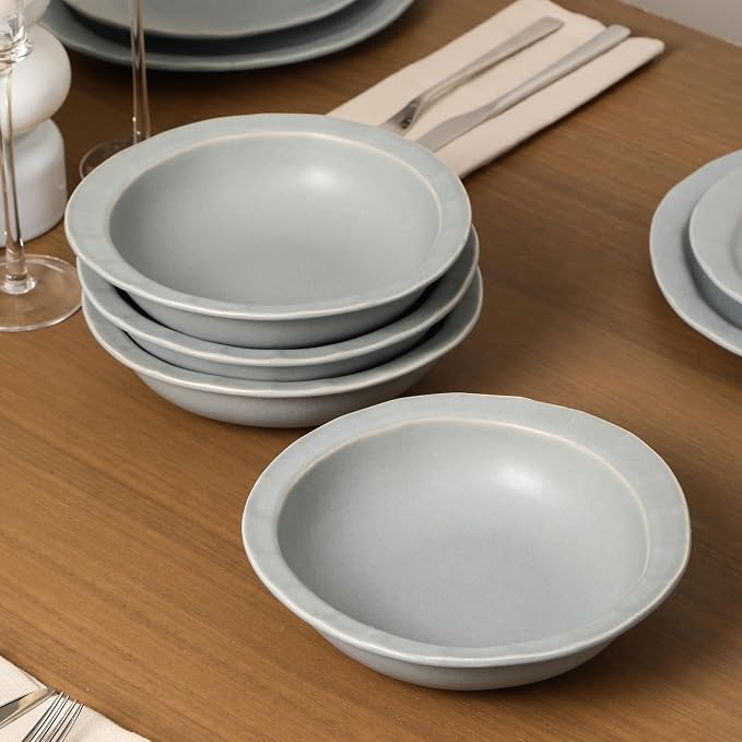 Stone Lain Oasis Stoneware Bowl Dish Set, 4-Piece Pasta Bowls - Image 2