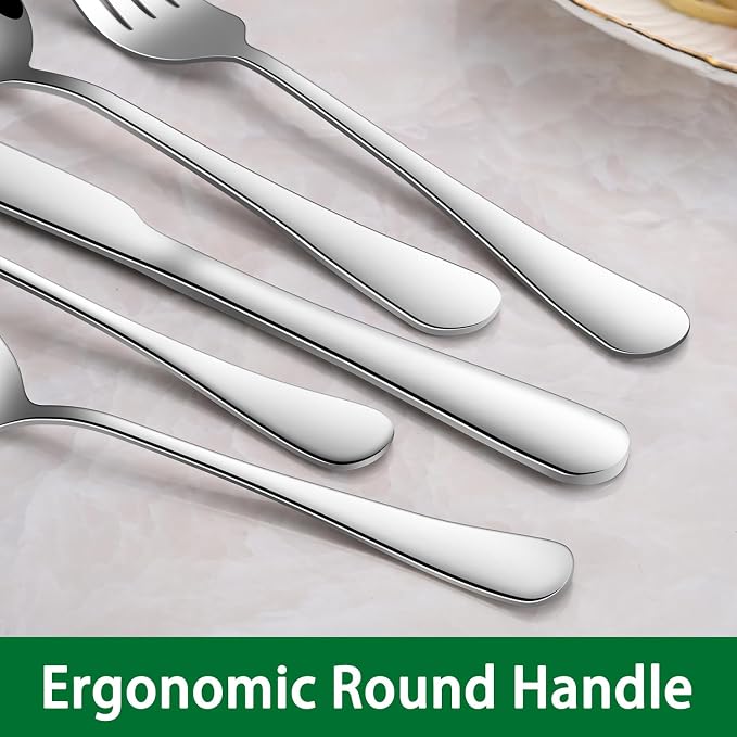 DEHOV 30 Pieces Silverware Set, Premium Stainless Steel Flatware Set Service - Image 5