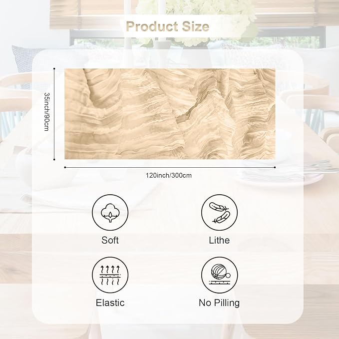 1 Pack Nude Cheesecloth Table Runner 35x120 Inch 10Ft Rustic Gauze Cheese Cloth - Image 5
