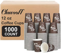 Clawsoff 1000 Count 12 oz Paper Coffee Cups Disposable Hot Coffee Cup Brown | by BuyNow