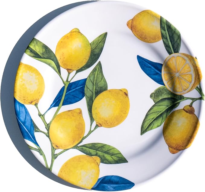 Lemon Orchard 10.5" Dinner Plate, Premium NewWave Melamine, Indoor/Outdoor - Image 2