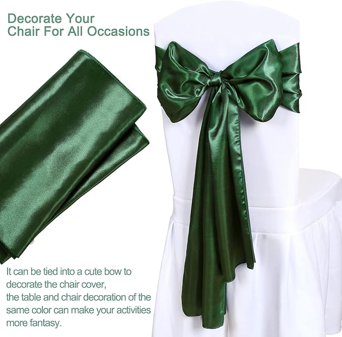 Forest Green Table Runners 20 Pack 12x108 inch Silk Satin Smooth Fabric | Satin - Image 5
