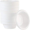 400 Count Disposable 5 ounce White Plastic Dessert Bowls by PLASTICPRO