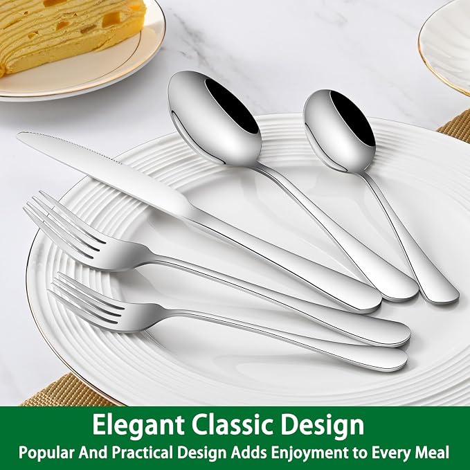DEHOV 30 Pieces Silverware Set, Premium Stainless Steel Flatware Set Service - Image 6