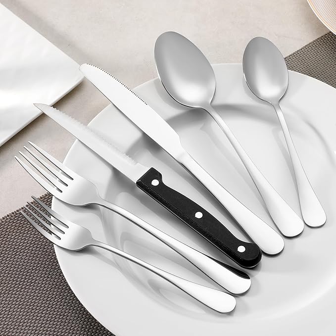 12 Pcs Teaspoons Set, Food-Grade Stainless Steel Spoons Silverware, Cutlery Tea - Image 7