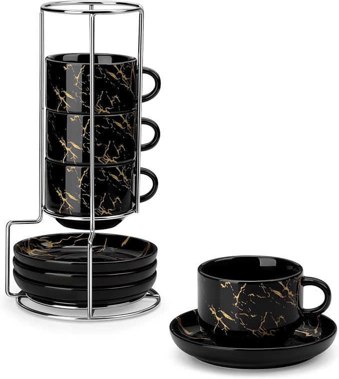 MALACASA 2.5 OZ Porcelain Espresso Cups by MALACASA