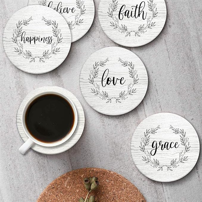 Coasters for Drinks, Ceramic Stone - Image 6