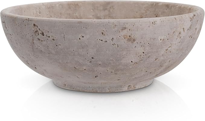 Gusto Nostro 8" Decorative Travertine Bowl - Image 8