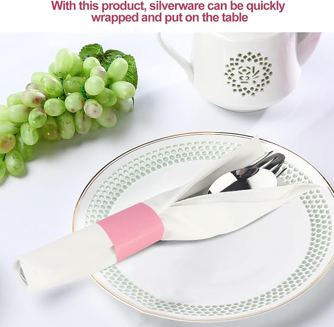 Germiwipe 500 Pcs Self-Adhesive Napkin Bands | Disposable Paper Napkin Rings - Image 3