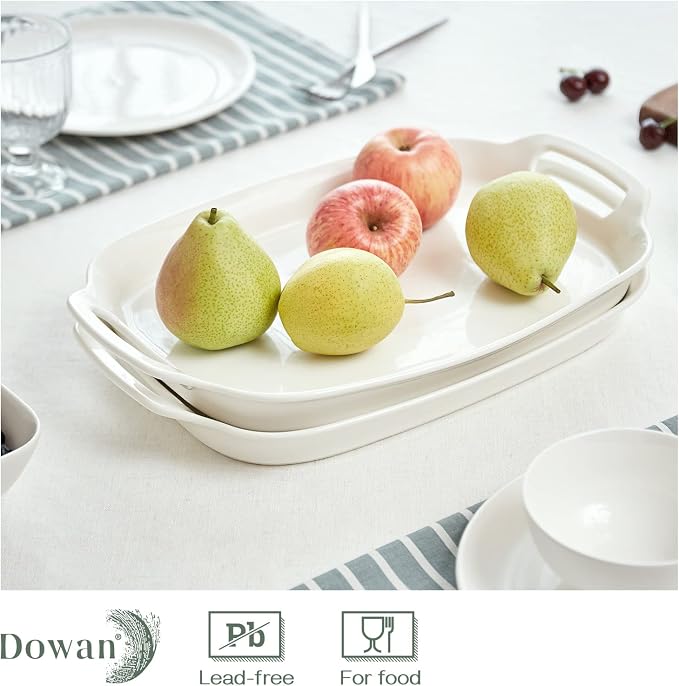 DOWAN Serving Tray with Handles, 15.4" Large Platters - Image 6