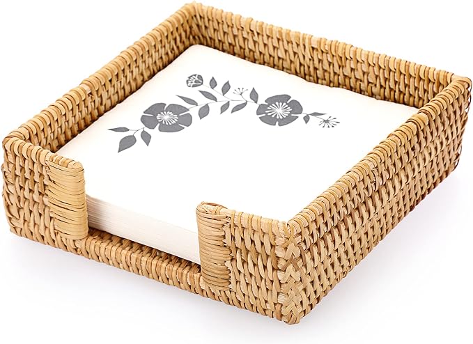 Sumnacon Napkin Holder, Wicker Napkin Holder Table, Rattan Napkin Basket by Sumnacon