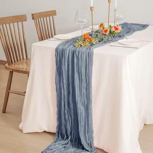20Pack Dusty Blue Cheesecloth Table Runner 10Ft Gauze Table Runner | Blue - Image 2