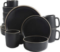 Gibson Home Zuma 16 Piece Round Kitchen Dinnerware Set, Service by GibsonHomewares