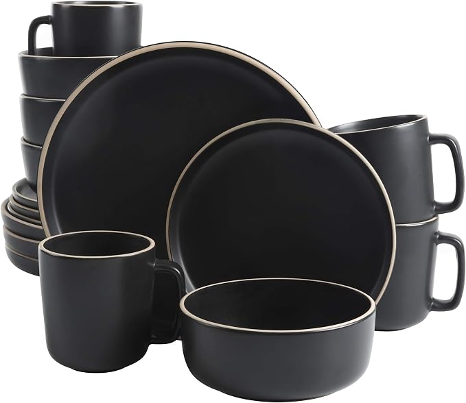 Gibson Home Zuma 16 Piece Round Kitchen Dinnerware Set, Service by GibsonHomewares