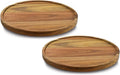9" Acacia Wood Lazy Susan Organizer Kitchen Turntable by AUAM