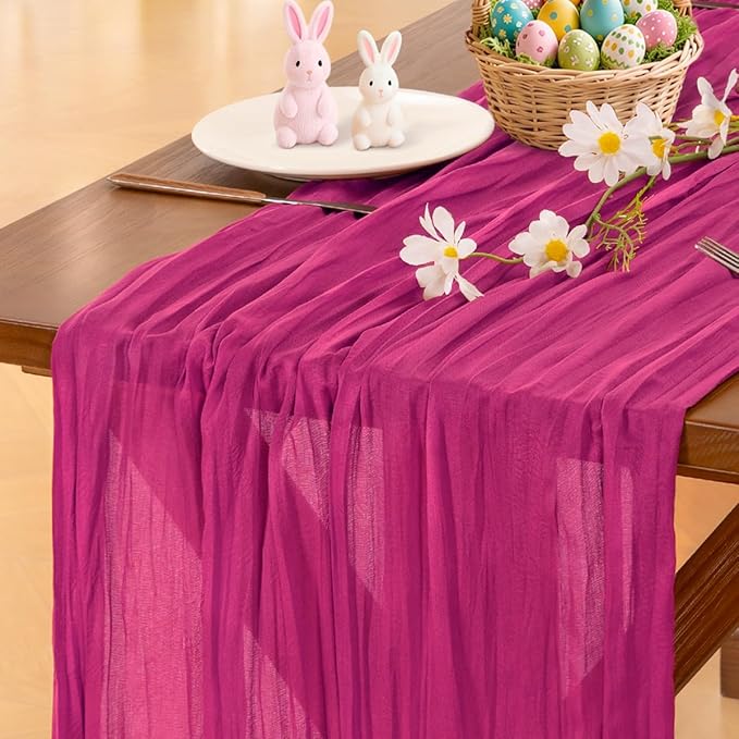 Cheesecloth Table Runner Summer Boho Wedding Birthday Party Home Decor | Hot by Socomi