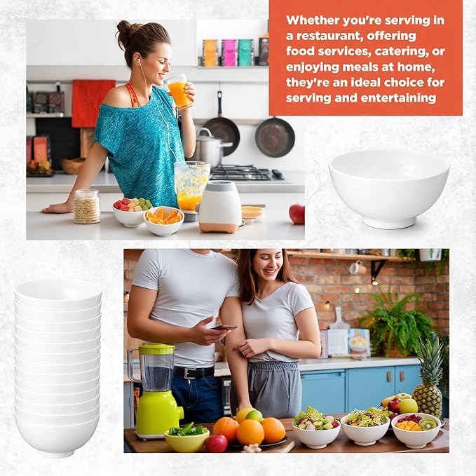 Tioncy 36 Pcs Bowls Set Unbreakable Dessert Soup Salad Bowls - Image 6