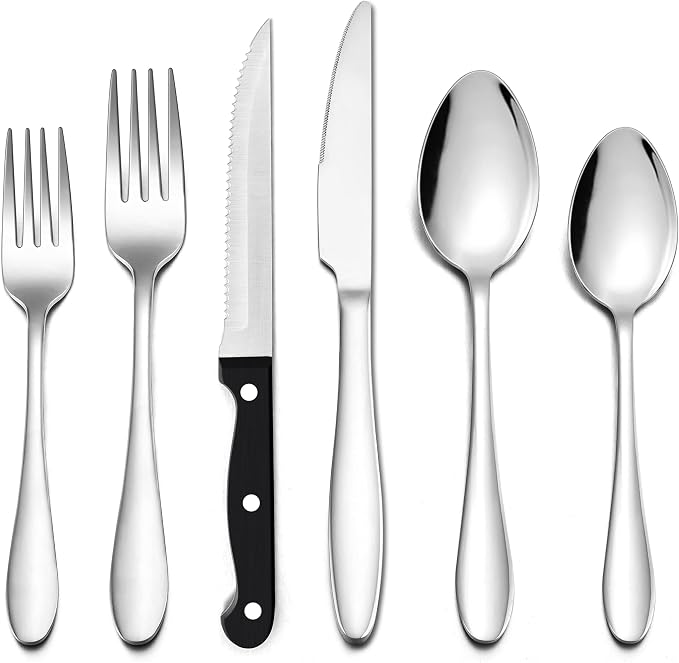 LIANYU 72-Piece Silverware Set by LIANYU