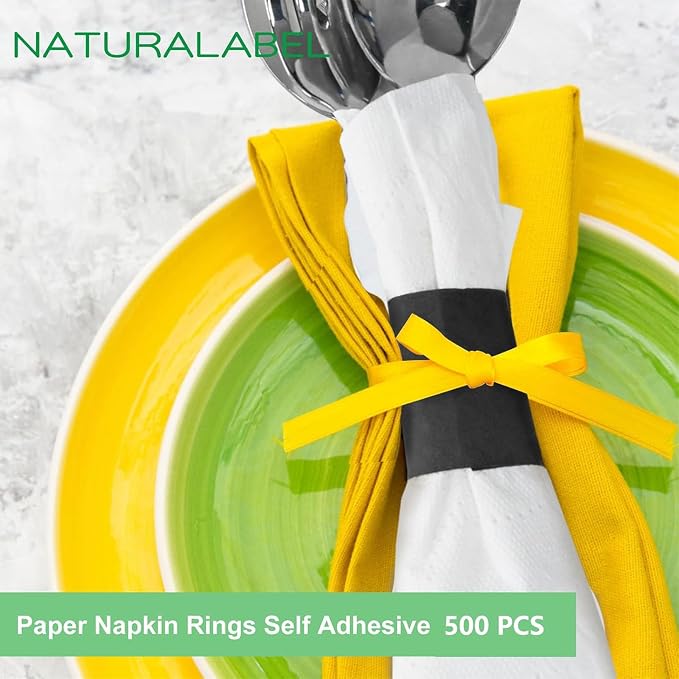 Self-Adhesive Napkin Bands, elegant table setting, - Image 6