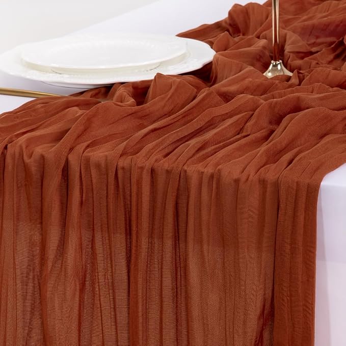 Cheesecloth Table Runner Summer Boho Wedding Birthday Party Home Decor | - Image 6