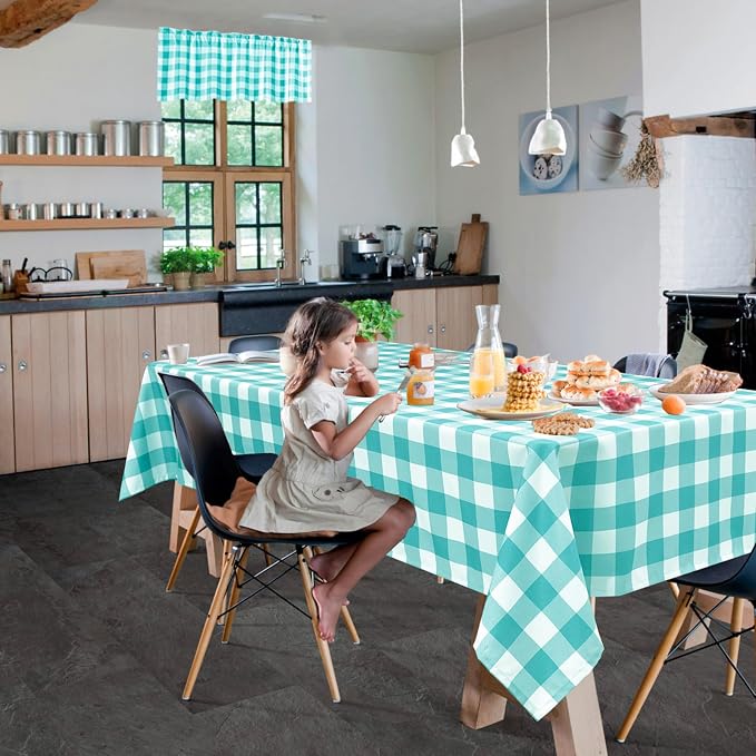 Checkered Tablecloth Rectangle, 60 x 140 Inch - Image 8