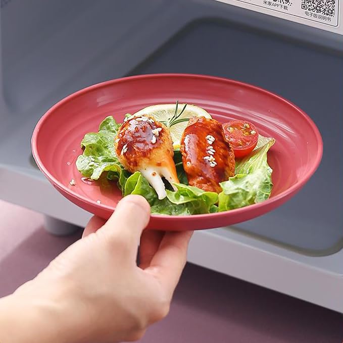 5Pcs Dinner Plates Wheats Straw Plates Set Unbreakable Reusable, Lightweight - Image 7
