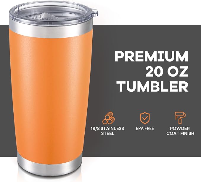 20 oz Tumbler with Lid Stainless Steel Insulated Tumblers Bulk Cups Mug | - Image 2