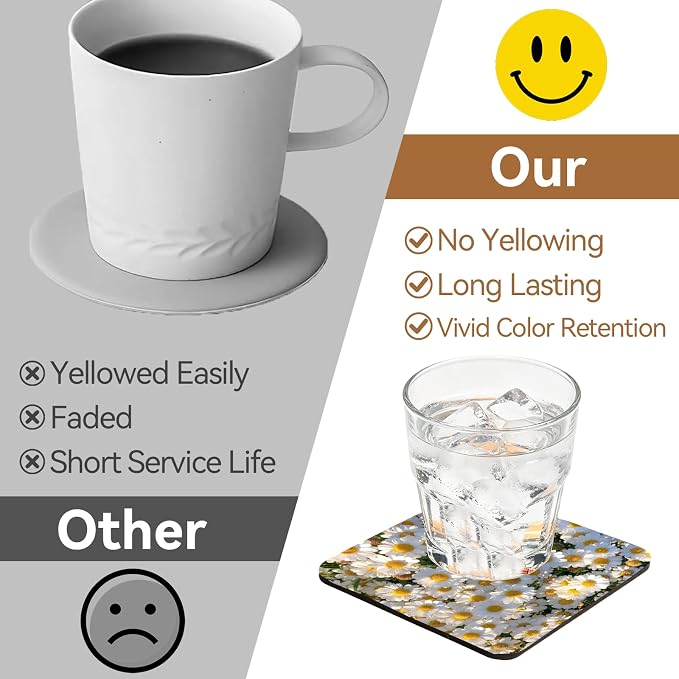 40 Pcs Sublimation Coasters Blanks, Heat Transfer Wood Cork Coasters 4x4 in - Image 5