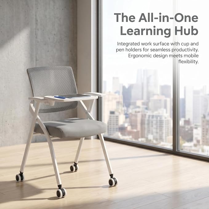 6 Pack Foldable Office Training Chairs - Image 8