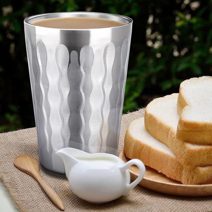 Beasea Stainless Steel Cups 15 oz, 8 Pack Large Stackable Stainless Steel - Image 5