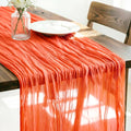 Orange Cheesecloth Table Runner 120 Inches 10 Ft Gauze Table Runner | Summer by LINXTAR