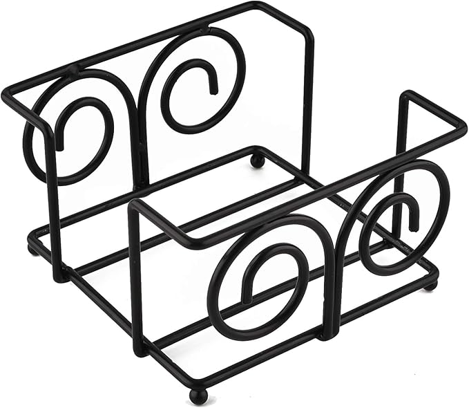 Coaster Holder 4.3 Inch Black Iron Metal Holder Storage Caddy by MOYODOR