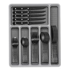 49-Piece Black Silverware Set by EWFEN