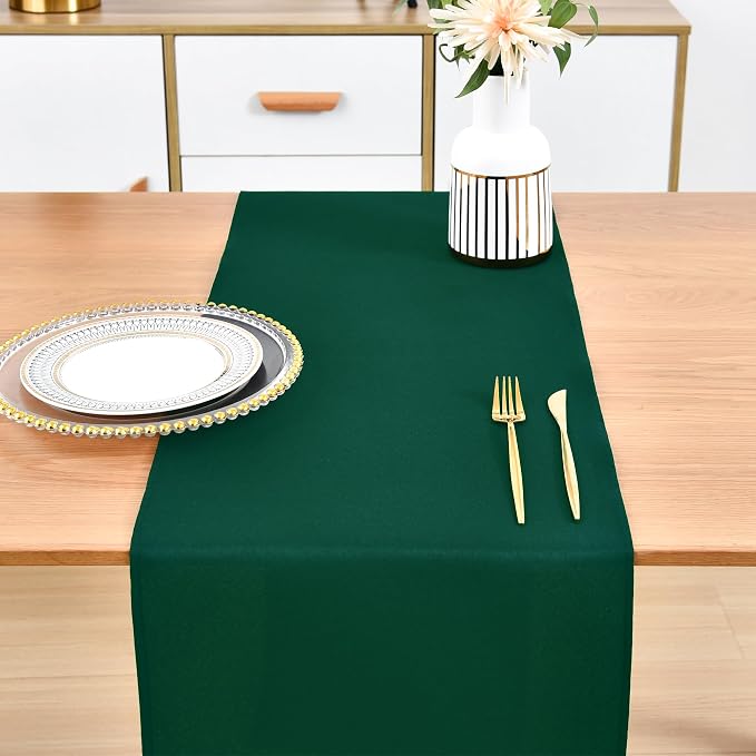 Farmhouse Green Table Runner Dining Table Runners 60 Inches Long Coffee Table - Image 7